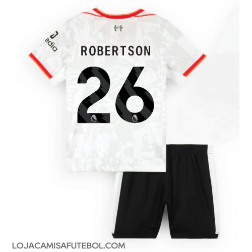 Camisa de Futebol Liverpool Andrew Robertson #26 Equipamento Alternativo Infantil 2024-25 Manga Curta (+ Calças curtas)